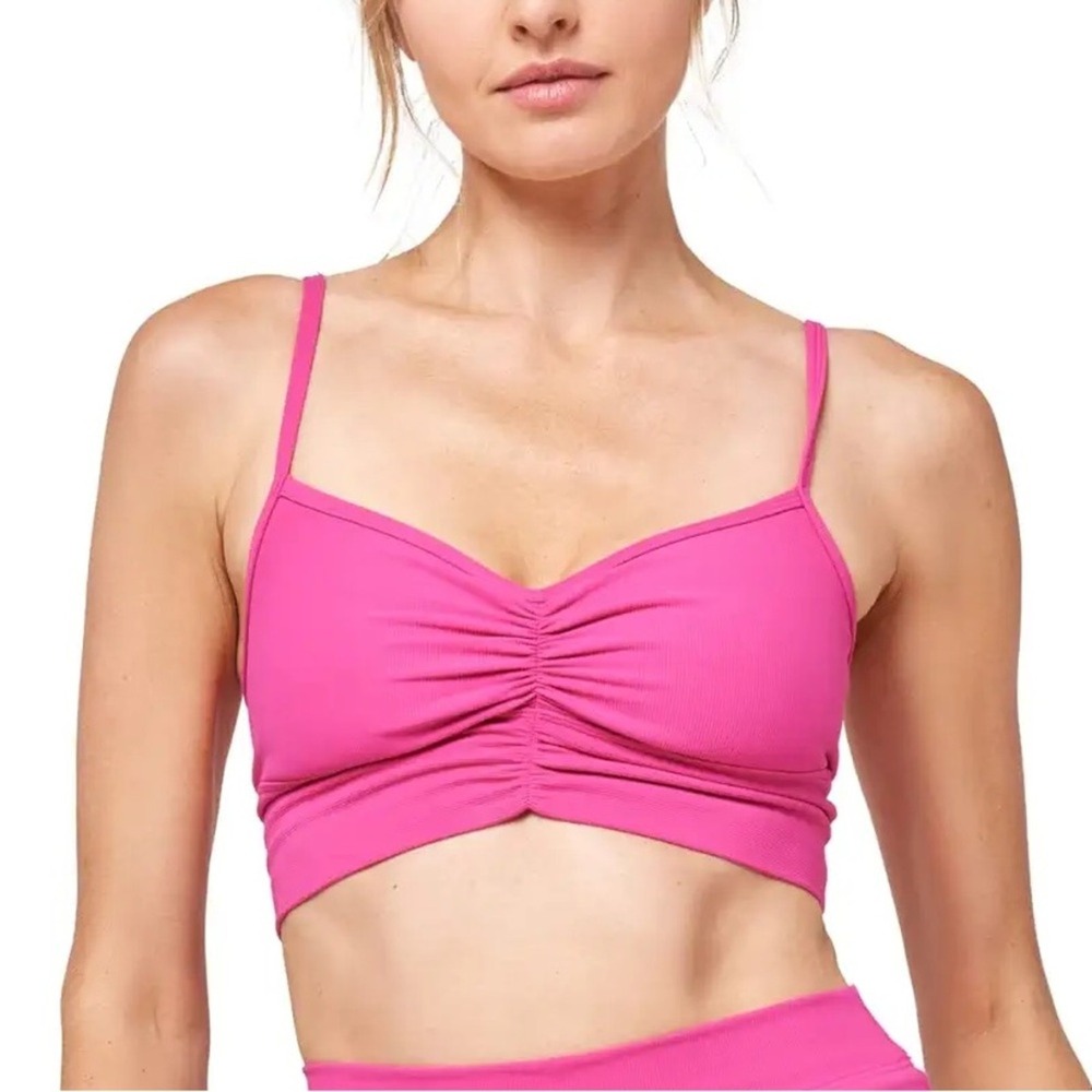 L*Space Active Soren Tank Top Cinched Sports Bra Bougainvillea Pink NWT‎ Size XS